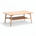 Wooden coffee table with open shelf for living room dimensions 120 x 60 x 45cm