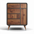 Wooden storage cabinet with six drawers in walnut finish 60 x 40 x 75cm
